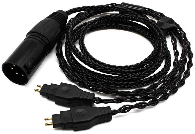 Alt view image 7 of 7 - 4 Pin XLR Balanced Cable Replacement Upgrade Cord Compatible with Sennheiser HD600 HD650 HD660S HD660S2 HD6XX HD580 HD58X Headphones Silver Plated Copper 6.5ft/2m