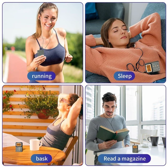 Alt view image 6 of 6 - Portable Pocket Radio AM FM with Best Reception, Rechargeable-Grey Easy to Use, MP3, Stereo Earphone, Large LCD Screen, TF Play, Sleep Timer, Radio Receiver for Jogging/Gym/Racing