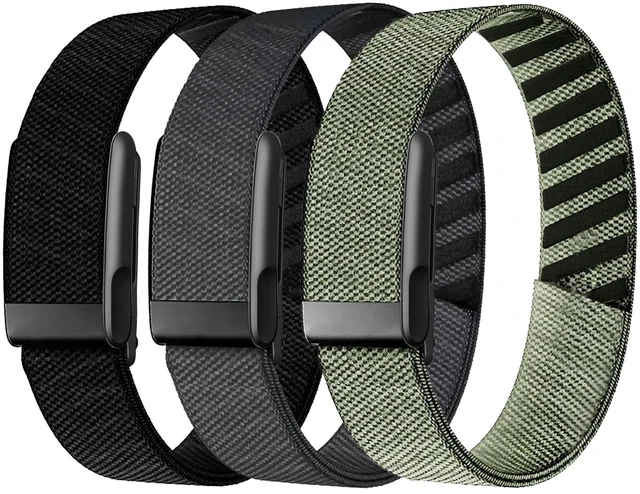 Main image of 3 Packs Nylon Stretchy Bicep Straps Compatible with Whoop 5.0/4.0/3.0 Bands Breathable Sport Adjustable Replacement Arm/Ankle Bands for Whoop 5.0 MG/One/Peak/Life Health Fitness Activity Tracker