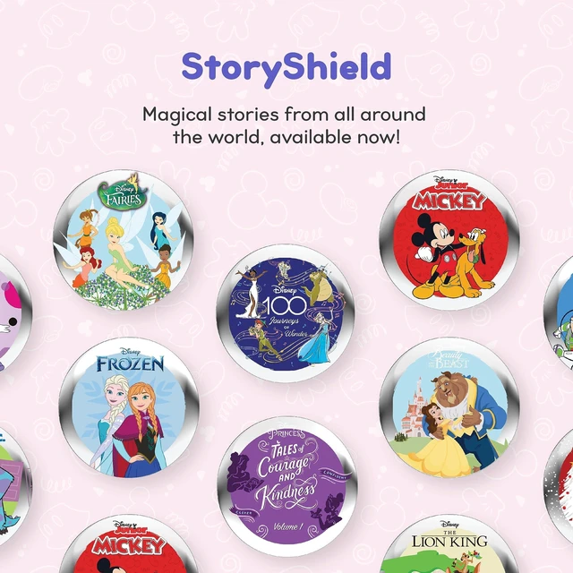 Alt view image 7 of 7 - Disney Kids Bluetooth Foldable Headphones: Use Wired or Wireless for Travel, Education, and Screen-Free Entertainment Includes Minnie Mouse StoryShield, Pink