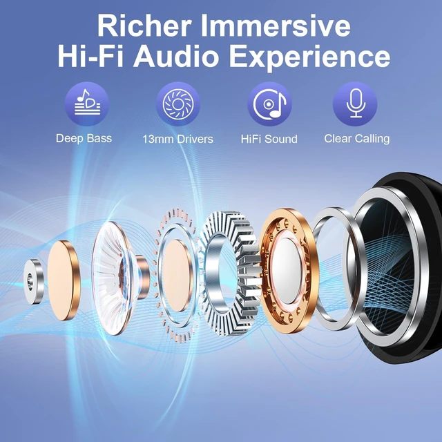 Alt view image 3 of 7 - Wireless Earbuds Bluetooth Headphones for Samsung Galaxy S26 S25 Ultra S24 S23 S22 S21 S20 FE A16 5G A15 A14 A57 A56 A55 A54 A37 A36 A35, Wireless Charging Case Digital Display Ear Buds with Deep Bass
