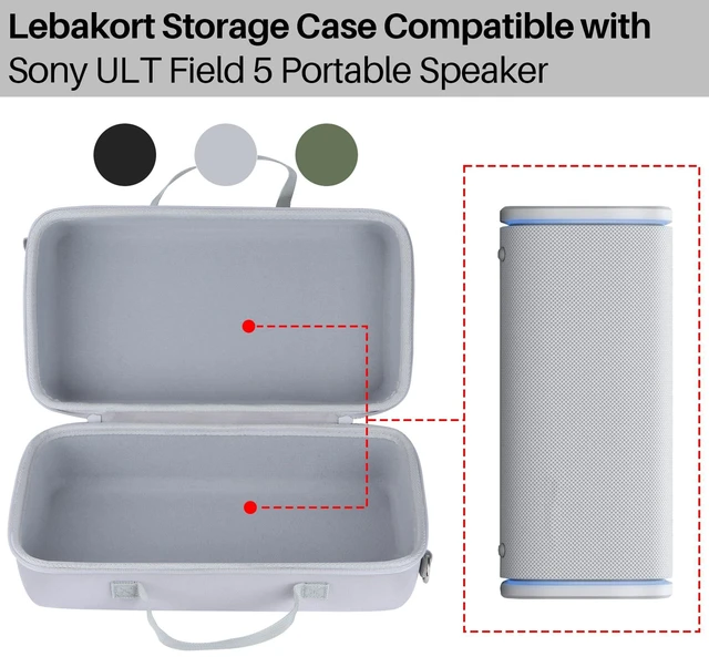 Alt view image 3 of 7 - Storage Case Compatible with Sony ULT Field 5 Portable Speaker Lightweight & Carry, Dustproof Storage, Travel Friendly, Portable for Daily Use, Black Case