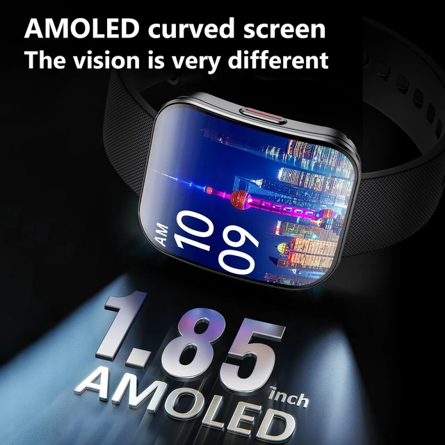 Alt view image 2 of 7 - Smart Watch for Women, 1.85" HD Fitness Tracker Matte Black Answer/Make Calls, for Android & iPhone, Heart Rate/Sleep/Sports Monitor Smartwatch, IP68 Waterproof
