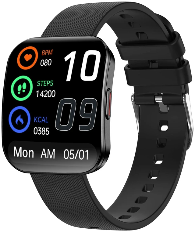 Main image of Smart Watch for Women, 1.85" HD Fitness Tracker Matte Black Answer/Make Calls, for Android & iPhone, Heart Rate/Sleep/Sports Monitor Smartwatch, IP68 Waterproof
