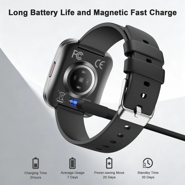 Alt view image 7 of 7 - Smart Watch for Women, 1.85" HD Fitness Tracker Matte Black Answer/Make Calls, for Android & iPhone, Heart Rate/Sleep/Sports Monitor Smartwatch, IP68 Waterproof