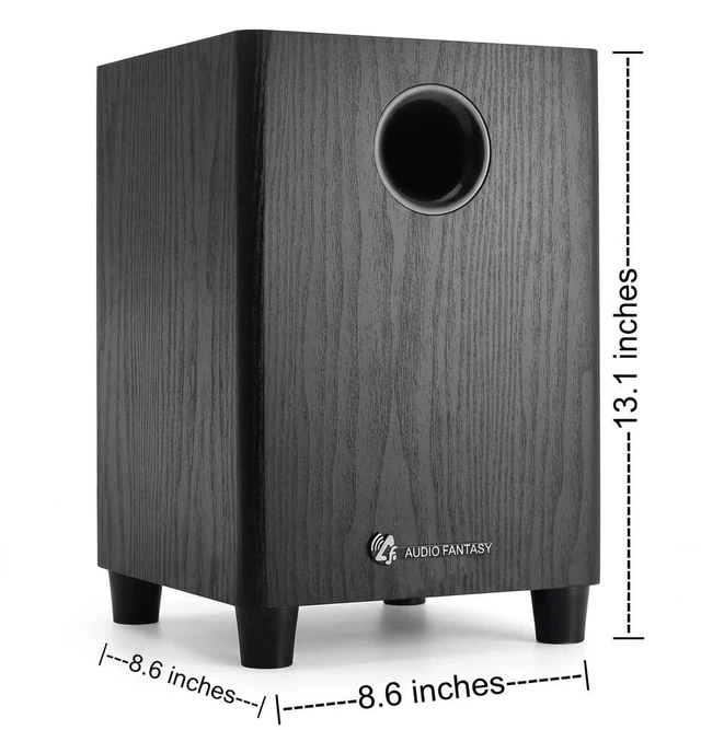 Alt view image 4 of 7 - Audio Fantasy 6.5 Inch Passive Subwoofer, 100W RMS Deep Bass, 150W Peak, 4 Ohm Home Theater Speaker, MDF Wood Cabinet with Anti-Shock Base for Studio & Party, SUB65 Black