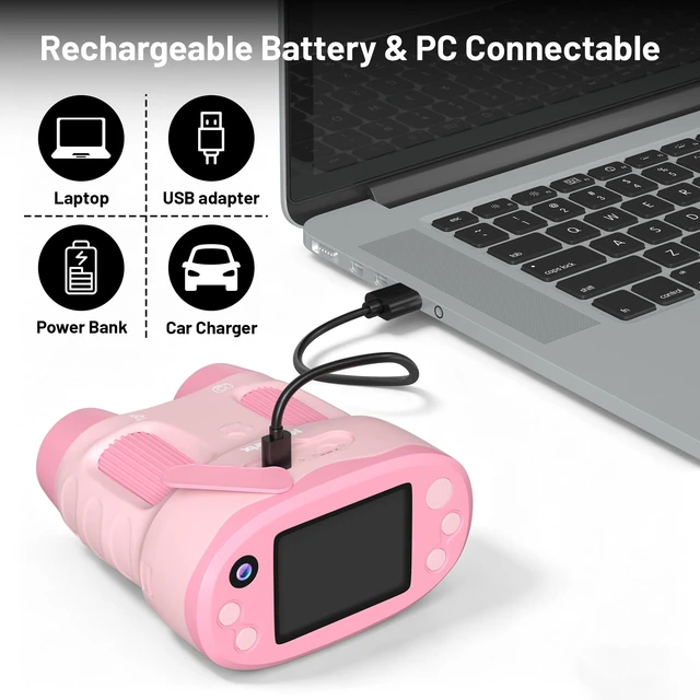 Alt view image 7 of 7 - Handheld Digital Microscope for Kids 2.0"IPS Science Toy Age 4-12 Include 32GB Card, 1000X Magnification, Rechargeable 3-in-1 Kids Microscope, Portable STEM Toys for Christmas Birthday