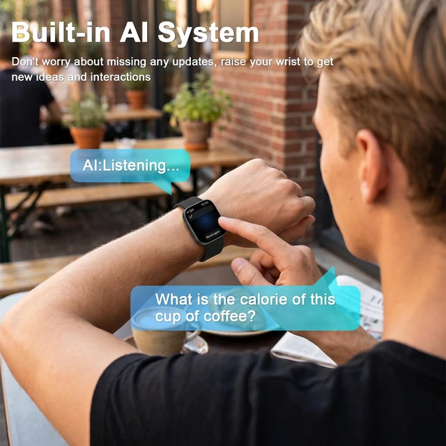 Alt view image 3 of 7 - Smart Watch for Women, 1.85" HD Fitness Tracker Black Answer/Make Calls, for Android & iPhone, Heart Rate/Sleep/Sports Monitor Smartwatch, IP68 Waterproof