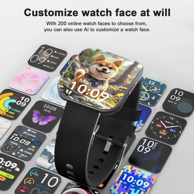Alt view image 7 of 7 - Smart Watch for Women, 1.85" HD Fitness Tracker Black Answer/Make Calls, for Android & iPhone, Heart Rate/Sleep/Sports Monitor Smartwatch, IP68 Waterproof