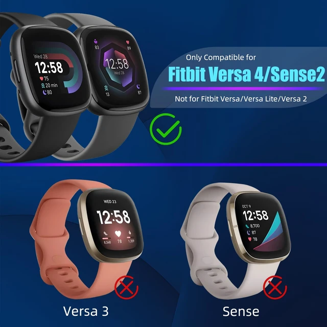Alt view image 2 of 7 - 6 Pack for Fitbit Sense 2 / Versa 4 Screen Protector Case Hard PC,Built-in Tempered Glass Film,Full Coverage,All-Around,Shockproof,Bumper,Protective Cover,Protective Accessories