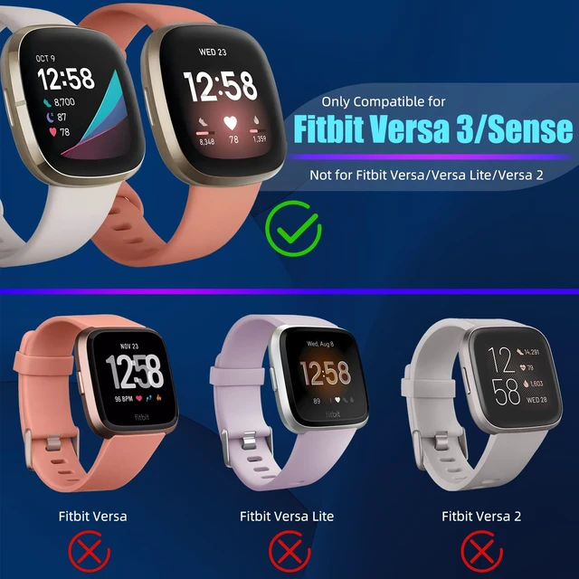 Alt view image 2 of 7 - 6 Pack for Fitbit Sense/Versa 3 Screen Protector Case Hard PC,Built-in Tempered Glass Film,Full Coverage,All-Around,Shockproof,Bumper,Protective Cover,Protective Accessories