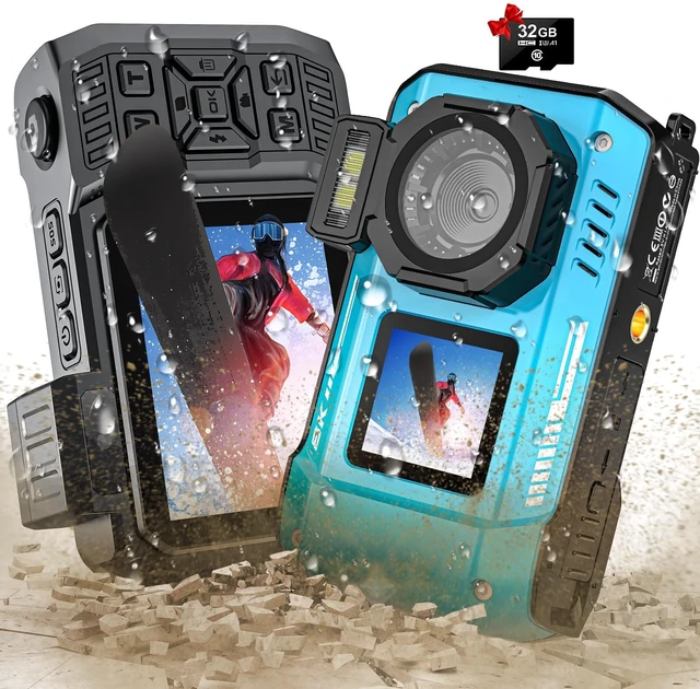 Main image of 8K Underwater Camera, 33FT Waterproof Camera, 70MP WiFi Dual-Screen, Rugged Dustproof, Shockproof for Snorkeling, Diving, Selfies; Autofocus Point-and-Shoot, 32GB Card, 2500mAh Battery, Type-C