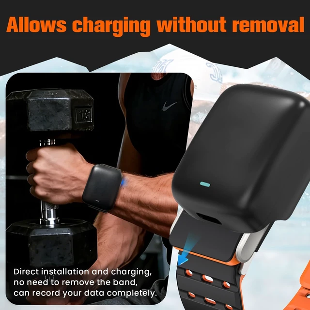 Alt view image 3 of 7 - Bands Compatible with Whoop 5.0 Band - Breathable with Air Holes & On-Wrist Charging, Waterproof Replacement Silicone Sport Strap for Whoop 5.0 One/Peak/Life/MG, Not for Whoop 4.0