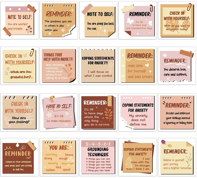 Main image of 300 Pcs Motivational Mental Health Affirmation Stickers, Boho Color Affirmation Station Mirror Stickers, Motivational Bulletin Board for Classroom, Growth Mindset Wall Decor for Back to School