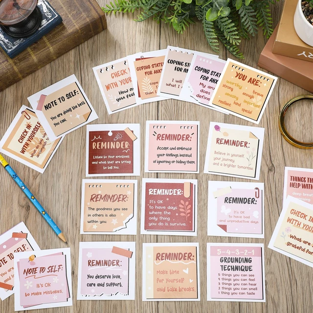 Alt view image 4 of 6 - 300 Pcs Motivational Mental Health Affirmation Stickers, Boho Color Affirmation Station Mirror Stickers, Motivational Bulletin Board for Classroom, Growth Mindset Wall Decor for Back to School