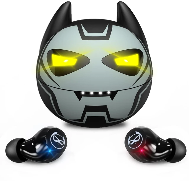 Main image of Wireless Earbuds for Small Ears, Touch Control Headset Stereo Sound in-Ear Wireless Headphones, Bluetooth 5.0 Noise Reduction Earphones with Cartoon Blinking Eyes Iron People Charging Case