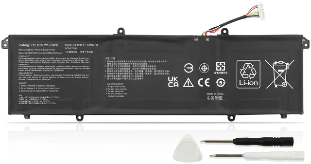 Main image of C31N2105 Laptop Battery Replacement for Asus VivoBook S 14 OLED K3402ZA M3402QA TN3402QA S 15 K3502ZA M3502QA 14X X1403ZA M1403QA UX3404VA 15X M1503IA M1603QA S 16X M5602QA K6602HE M6500QF S5602ZA
