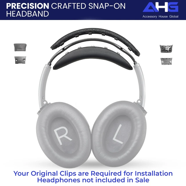 Alt view image 4 of 7 - Replacement QC Ear Pad and Headband Pad Kit Cushion. Compatible with Bose QuietComfort (2023) QC45 QC35 QC35 II QCSC QCSE Wireless Noise Cancelling Headphones (Black)