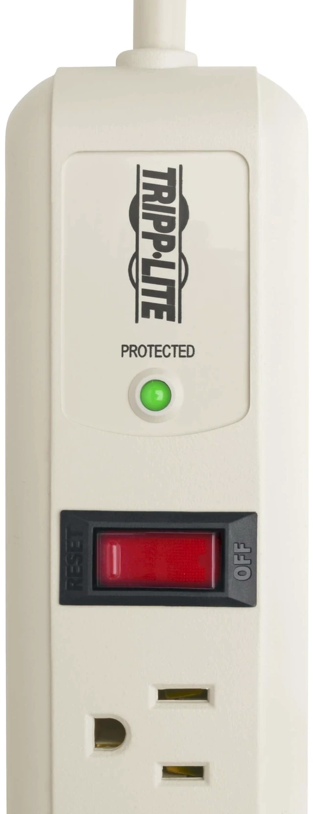Alt view image 5 of 7 - Eaton TLP74R White Surge Protector Power Strip 7 Outlets Right-Angle Outlet, LED On/Off Switch, 4ft Extension Cord Power Cable, Manufacturer's & $25,000 Insurance