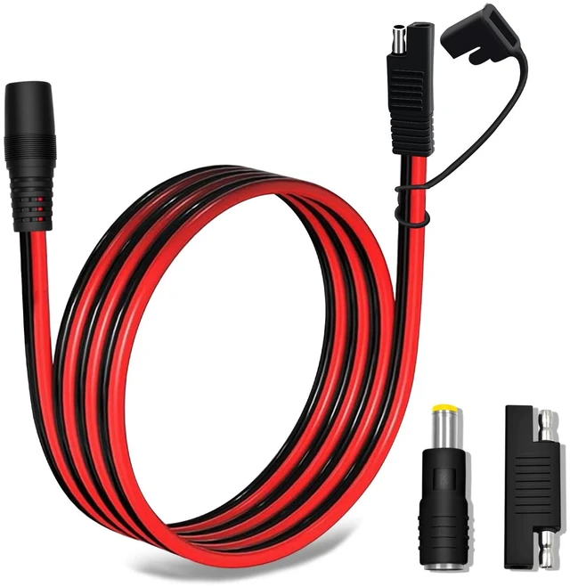 Main image of 6FT 1.8M SAE to DC8mm Female Adapter for Jackery Solar Panel, with Polarity Reverse Adapter DC7909 to DC8020 Converter for Explorer Series/GZ Portable Power Station Solar Generator 14AWG