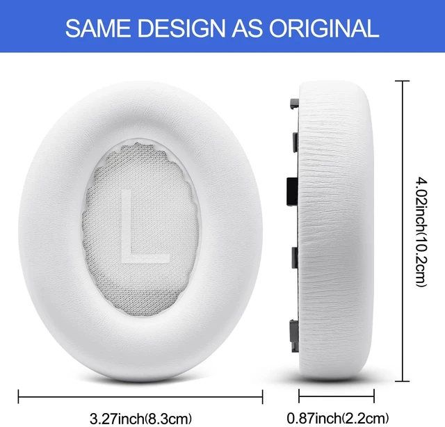 Alt view image 3 of 7 - Replacement Ear Pads for Bose NC700 Noise Cancelling Headphones 700 (White) Upgrade Protein Leather Ear Cushions