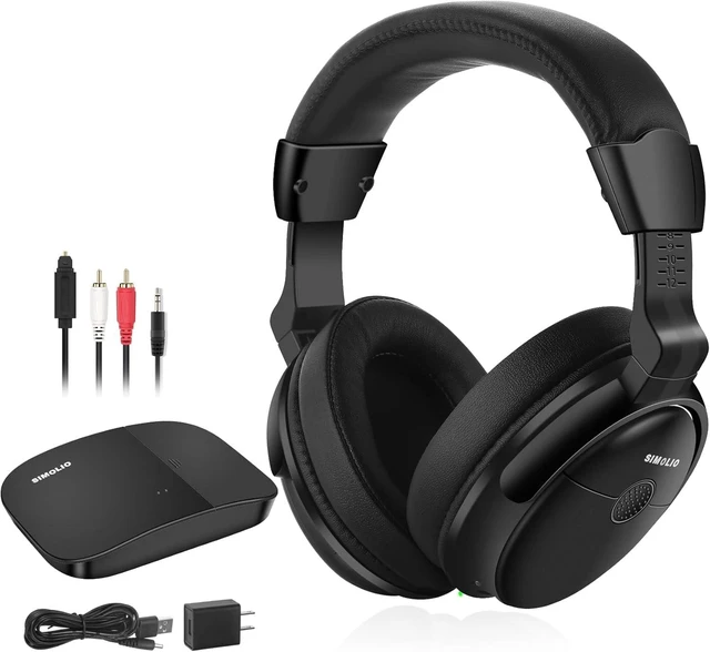 Main image of Bluetooth Compatible Wireless TV Headphones for Seniors SM-825D Pro Boosted voice clarity & volume, L/R balance & ambient mode to aid TV listening, Soundbar compatible, Connect TOSLINK, AUX