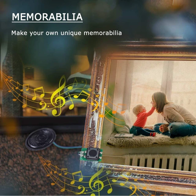 Alt view image 5 of 7 - Icstation Recordable Sound Module, Button Control Sound Chip 8M MP3 WAV Music Voice Player Programmable Board with Speaker for DIY Birthday Music Box Mother's Day Greeting Card Present
