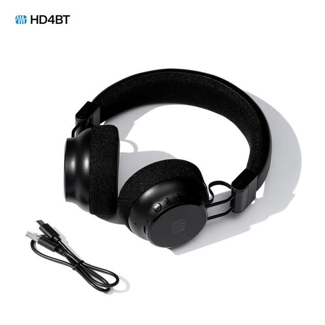 Alt view image 2 of 7 - Eris HD4BT Over-Ear Closed-Back Wireless Headphones, Bluetooth, ANC Noise Cancelling, Up to 60 Hours Battery Life, Studio Headphones for Mixing, Monitoring, Recording, Eclipse Black
