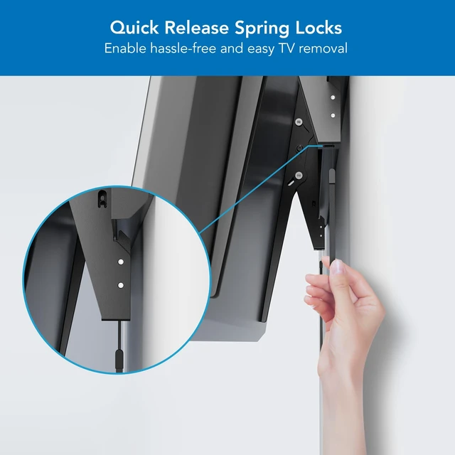 Alt view image 7 of 7 - 98 Inch TV Wall Mount, Heavy Duty Tilting Bracket, Holds 264 lb Fits 60-120 in TVs incl 75, 85, 100, 115 in, one-piece wall plate, VESA 400x400-900x600, tool-free tilt, flat & curved