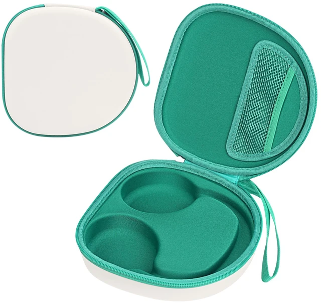 Main image of Portable Headphone Case for ICLEVER BTH 20, Travel Carrying Pink Hard EVA Over Ear Headphone Case with Mesh Pocket Storage Cable (White)