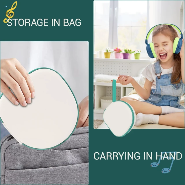 Alt view image 4 of 7 - Portable Headphone Case for ICLEVER BTH 20, Travel Carrying Pink Hard EVA Over Ear Headphone Case with Mesh Pocket Storage Cable (White)