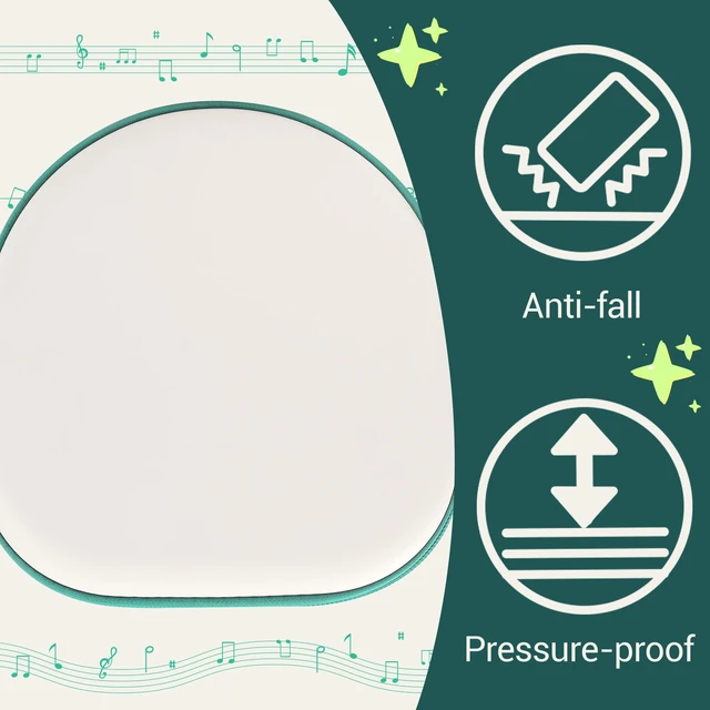 Alt view image 6 of 7 - Portable Headphone Case for ICLEVER BTH 20, Travel Carrying Pink Hard EVA Over Ear Headphone Case with Mesh Pocket Storage Cable (White)