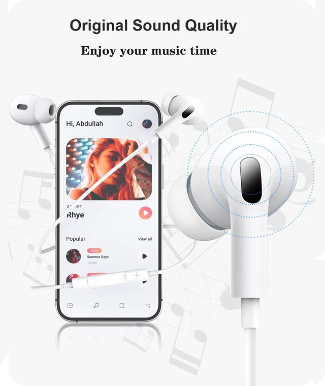 Alt view image 5 of 7 - USB C Wired Earphones for iPhone 17 16 15, Apple MFi Certified 2 Pack Type C Wired Headphones for iPhone 17 16 15 Pro Max, iPad Pro,Samsung Galaxy S25 S24 Ultra,Pixel 9, Noise Cancelling Earbuds