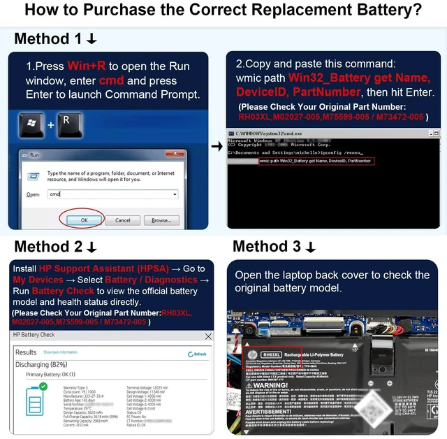 Alt view image 5 of 7 - 51.3Wh RH03XL Battery Replacement for HP EliteBook 640 G9 G10/650 G10/655 G10 Probook 440 G10/445 G10 G10/450 G9 G10/455 G10/460