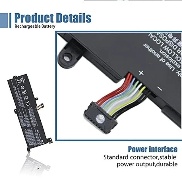 Alt view image 4 of 7 - L16C2PB2 Laptop Battery Compatible with Lenovo IdeaPad S145-14API/15API 320-14AST/14IAP/14IKB 320-15ABR/15AST/15IAP Series Notebook L16S2PB1 L16C2PB1 L17L2PF1 L17M2PB7 L16L2PB2 L16M2PB2