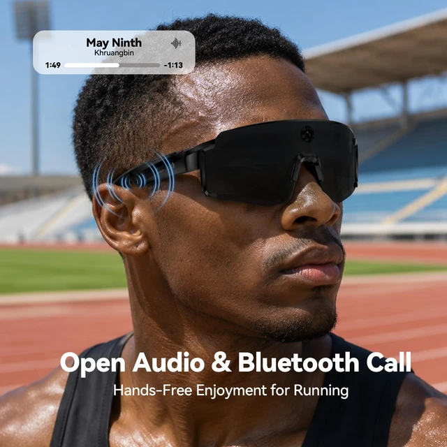Alt view image 4 of 6 - AI Smart Glasses, POV Camera Glasses, Video Recording for Cycling Hiking HD Video & Photo, Live Translation, 4GB Memory, Electronic Image Stabilization, AI Voice Assistant