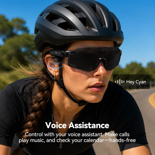 Alt view image 5 of 6 - AI Smart Glasses, POV Camera Glasses, Video Recording for Cycling Hiking HD Video & Photo, Live Translation, 4GB Memory, Electronic Image Stabilization, AI Voice Assistant