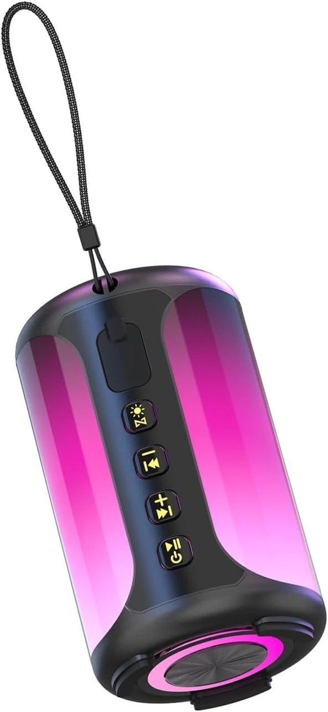 Main image of Portable Bluetooth Speaker, Bluetooth Speaker 5.4, Stocking Stuffers, Powerful Crystal Clear Sound, IPX7 Waterproof, 8 Lighting Effects, TWS Paring, Small Wireless Speaker for Outdoor