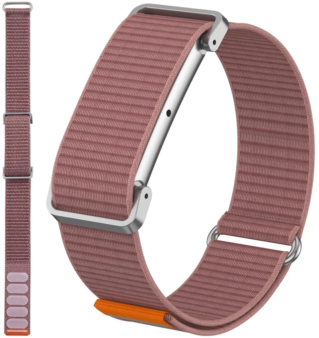 Main image of Nylon Sport Band Compatible with Google Fitbit Air, Adjustable Hook-and-Loop Replacement Strap with Metal Frame Case, Soft Breathable Woven Wristband for Men and Women