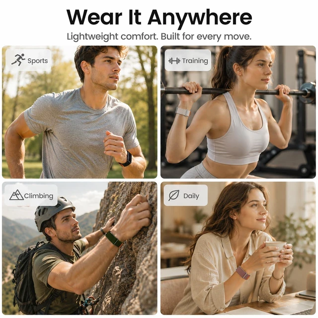 Alt view image 7 of 7 - Nylon Sport Band Compatible with Google Fitbit Air, Adjustable Hook-and-Loop Replacement Strap with Metal Frame Case, Soft Breathable Woven Wristband for Men and Women