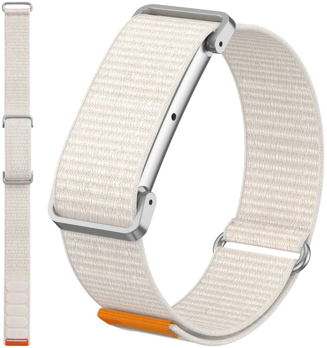 Main image of Nylon Sport Band Compatible with Google Fitbit Air, Adjustable Hook-and-Loop Replacement Strap with Metal Frame Case, Soft Breathable Woven Wristband for Men and Women