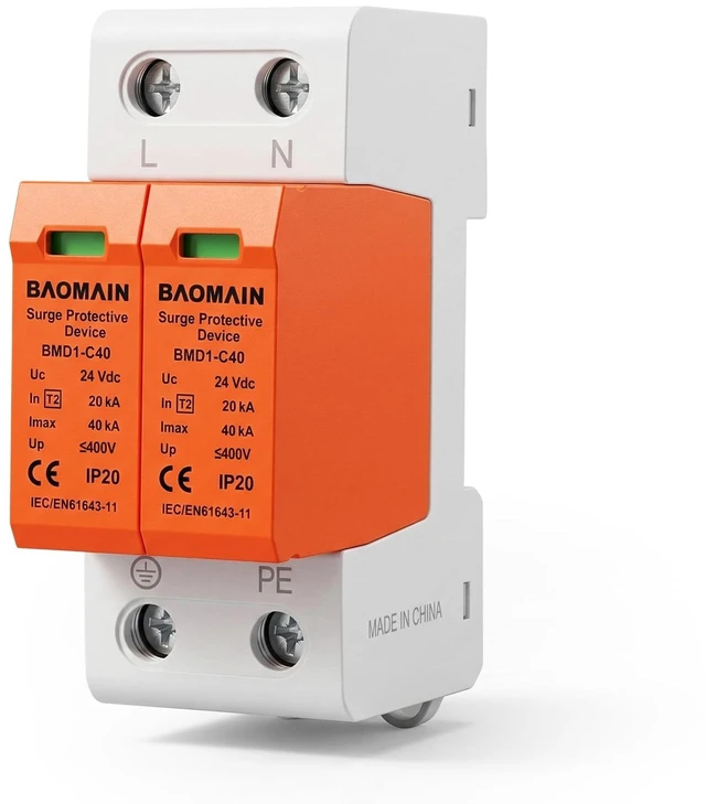 Main image of 2P Surge Protective Device 24V DC DIN Rail SPD 40kA, Low Voltage