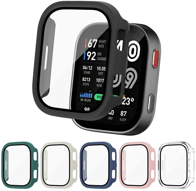 Main image of 6 Pack Case Compatible for Amazfit Bip Max with Screen Protector Tempered Glass Screen Protector, Shockproof Hard PC Bumper Protective Cover