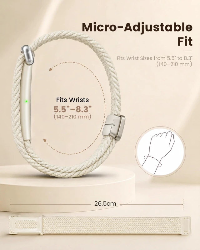 Alt view image 5 of 7 - Magnetic Braided Band Compatible with Google Fitbit Air Magnetic Closure Braided Woven Design Adjustable Fit Soft Daily Wear