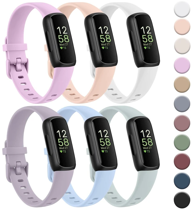 Main image of 6-Pack Bands for Fitbit Inspire 3 Bands for Women Men, Soft Silicone Adjustable Wristband Replacement Straps Compatible with Fitbit Inspire 3 Fitness Tracker