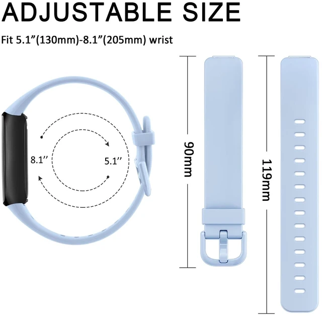 Alt view image 4 of 7 - 6-Pack Bands for Fitbit Inspire 3 Bands for Women Men, Soft Silicone Adjustable Wristband Replacement Straps Compatible with Fitbit Inspire 3 Fitness Tracker