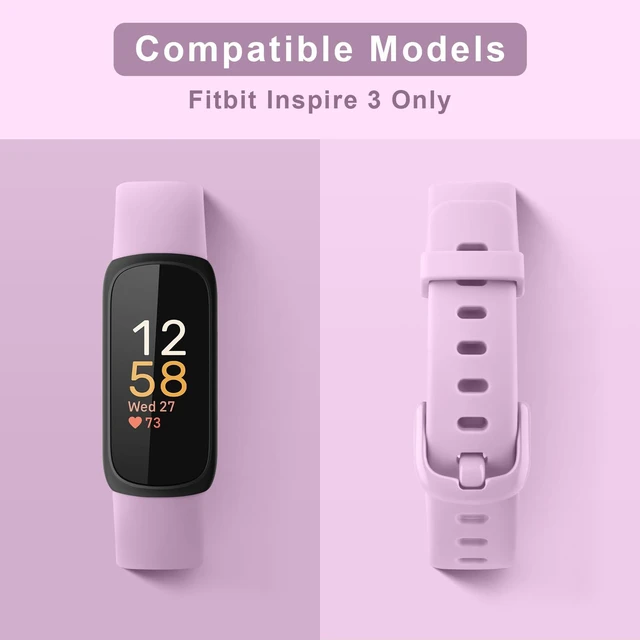 Alt view image 2 of 7 - 6-Pack Bands for Fitbit Inspire 3 Bands for Women Men, Soft Silicone Adjustable Wristband Replacement Straps Compatible with Fitbit Inspire 3 Fitness Tracker