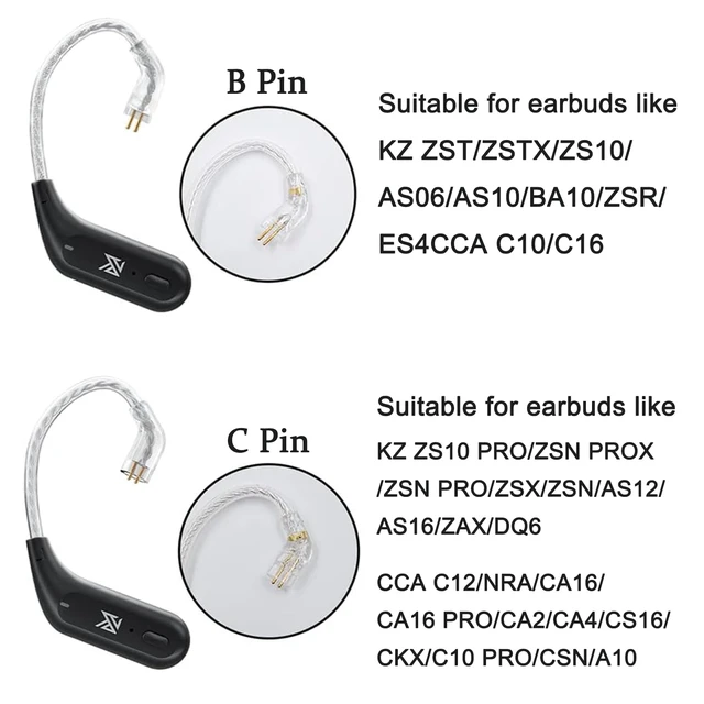 Alt view image 6 of 7 - KZ ZST Bluetooth IEM 5.4 Module IEM Bluetooth Adaper Wireless 2pin 0.78MM for KZ ZSTX/AS10,Moondrop CHU II/Aria/Blessing