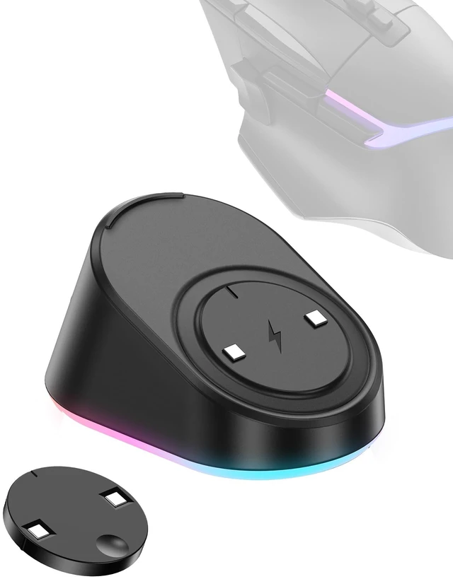 Main image of Charging Dock for Logitech G502/G502X/G502X Plus Lightspeed, G Pro X Superlight 2 DEX/Superlight 2/1, G703, G903, G403 Lightspeed and G PRO Computer Mice, Wireless Mice Charging Dock with RGB Light