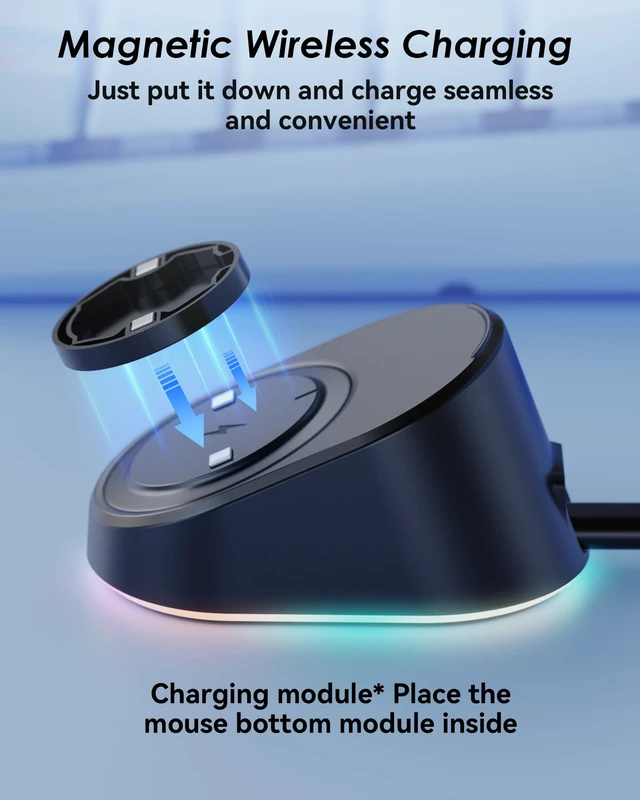 Alt view image 5 of 7 - Charging Dock for Logitech G502/G502X/G502X Plus Lightspeed, G Pro X Superlight 2 DEX/Superlight 2/1, G703, G903, G403 Lightspeed and G PRO Computer Mice, Wireless Mice Charging Dock with RGB Light